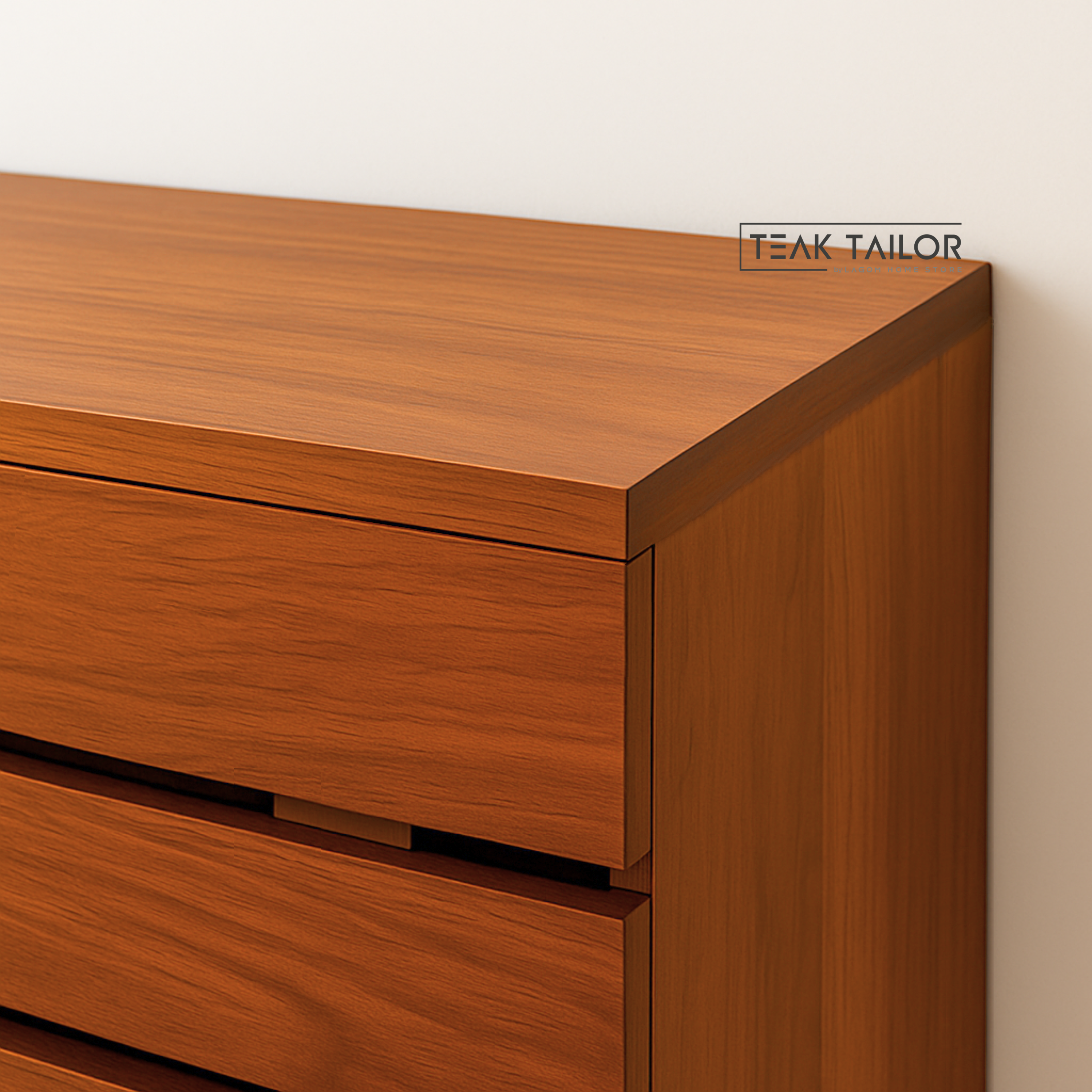 Large Teak Shoe Cabinet with 3 Doors