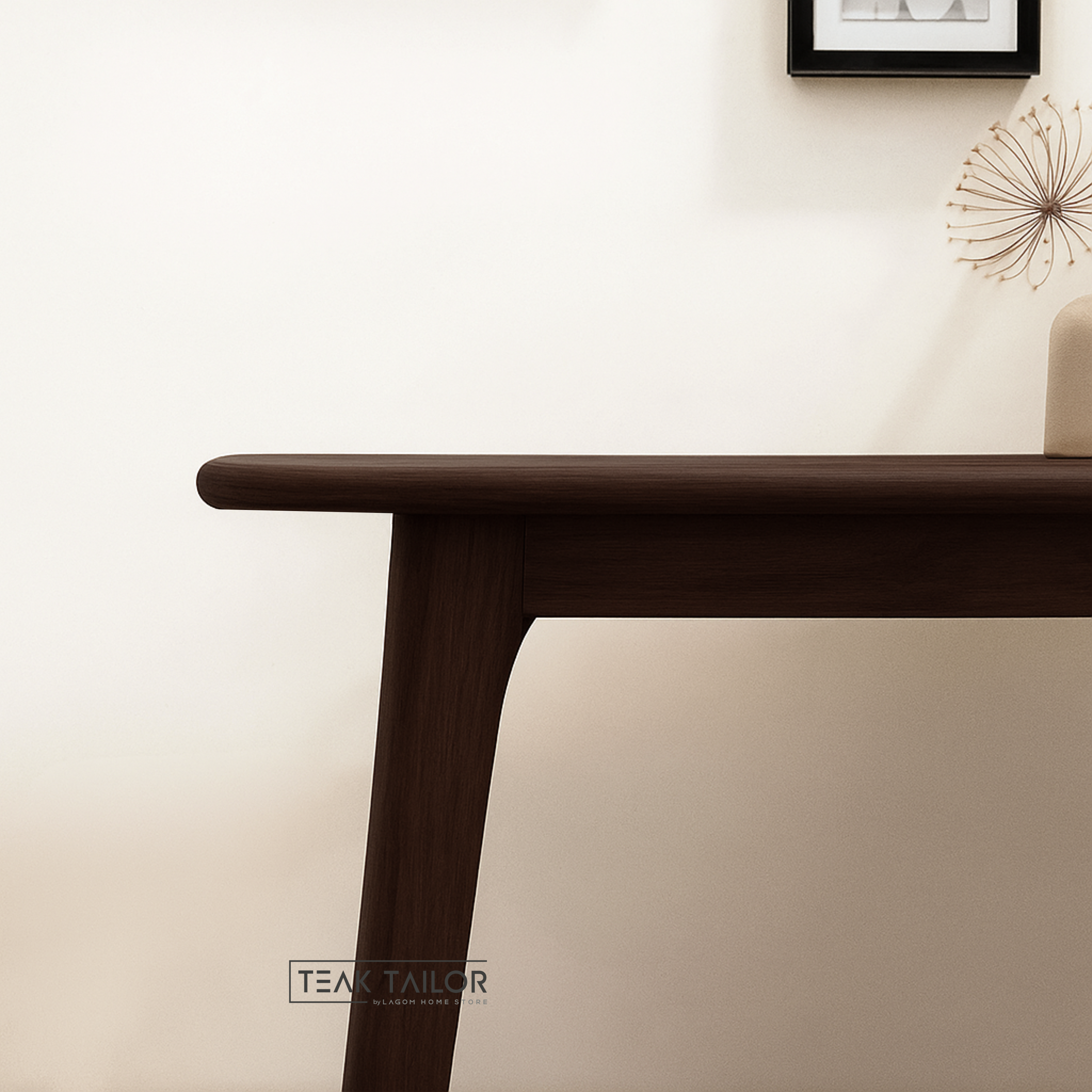 Minimalist Teak Wood Dining Set with 3 Chairs