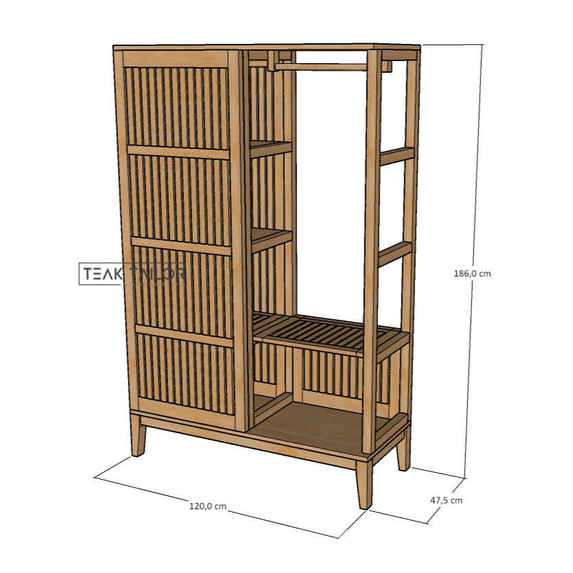 Unique Solid Teak Wardrobe