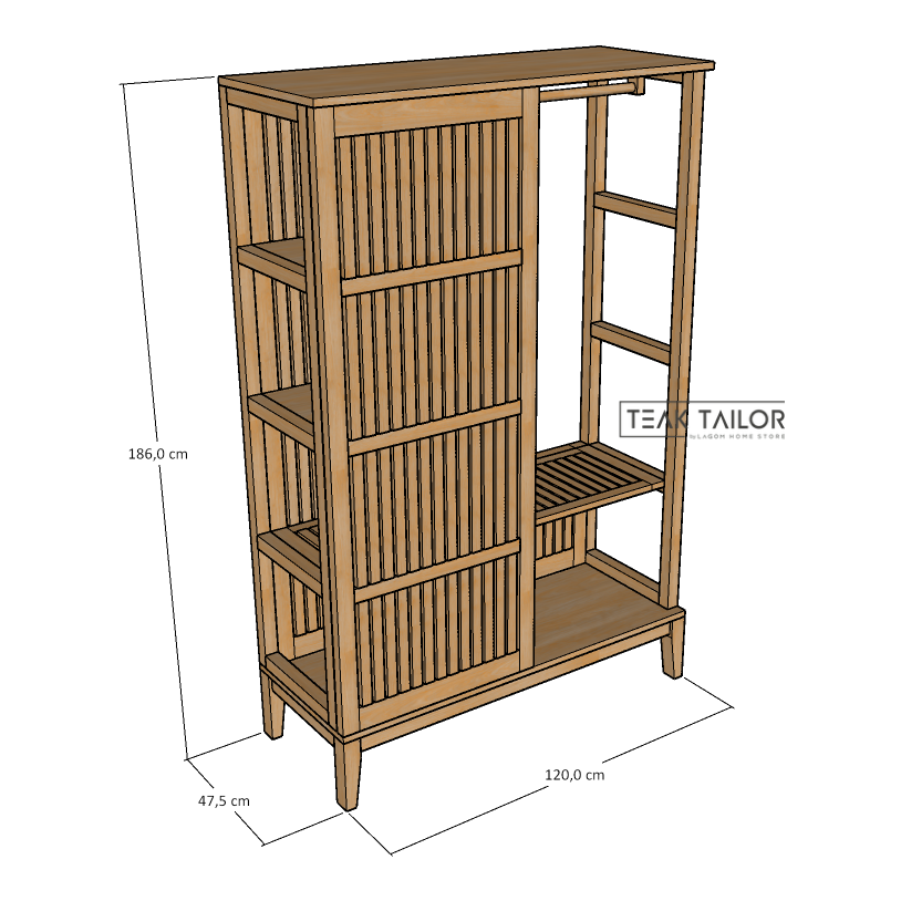 Unique Solid Teak Wardrobe