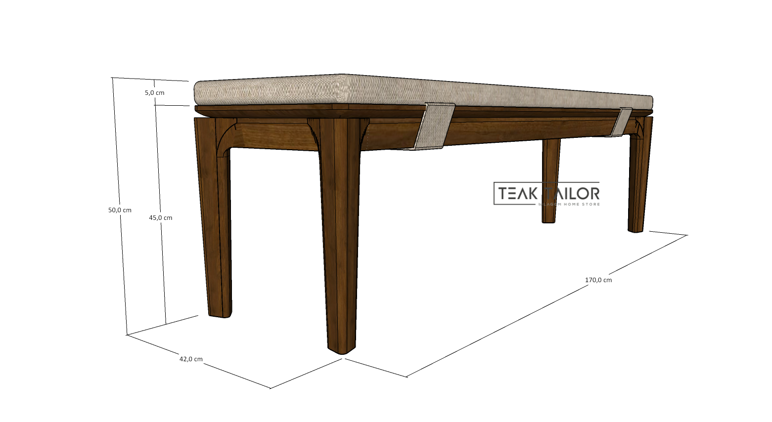 Exclusive Teak Wood Dining Set with 3 Chairs and 1 Bench