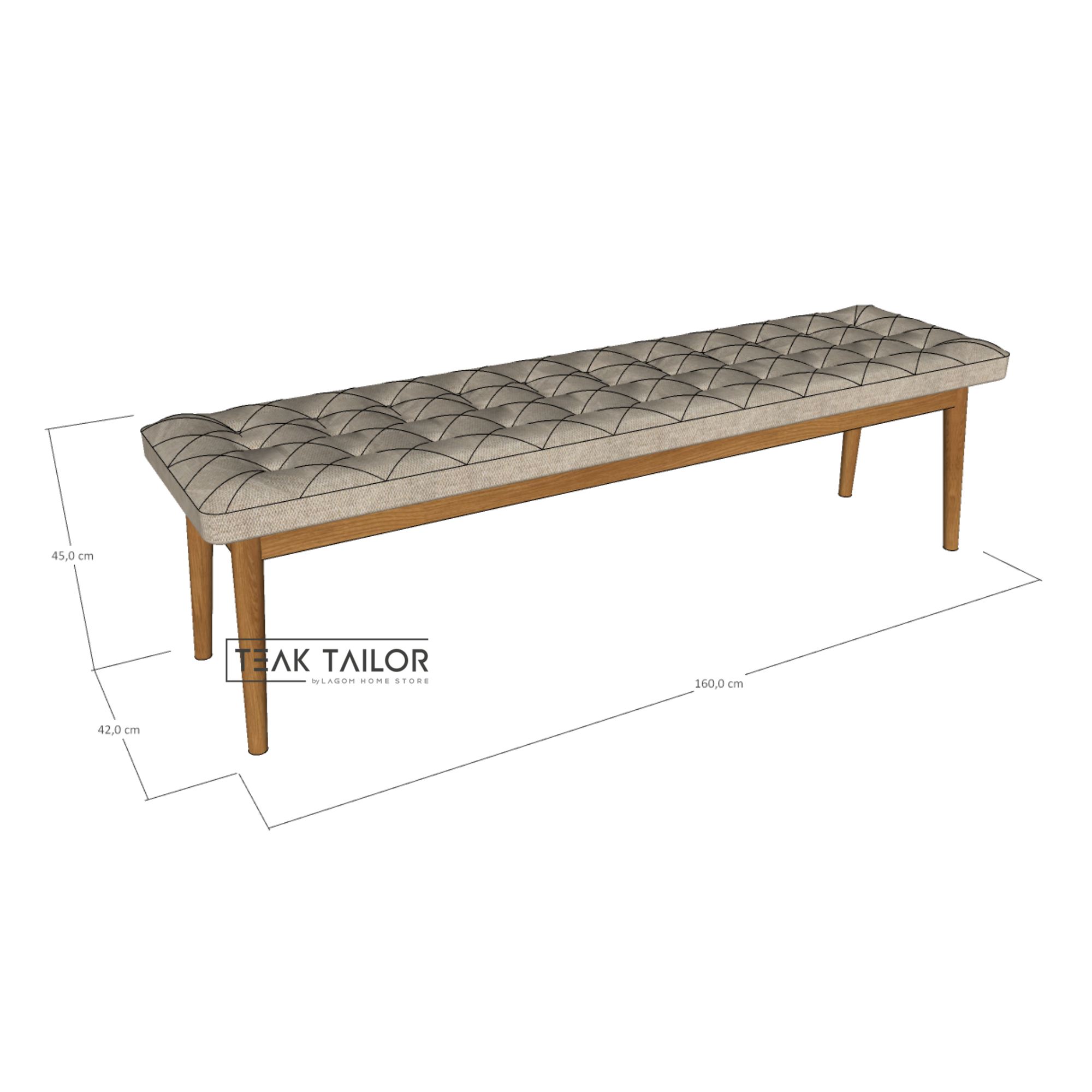 Teak Wood Dining Set with 3 Chairs & 1 Bench