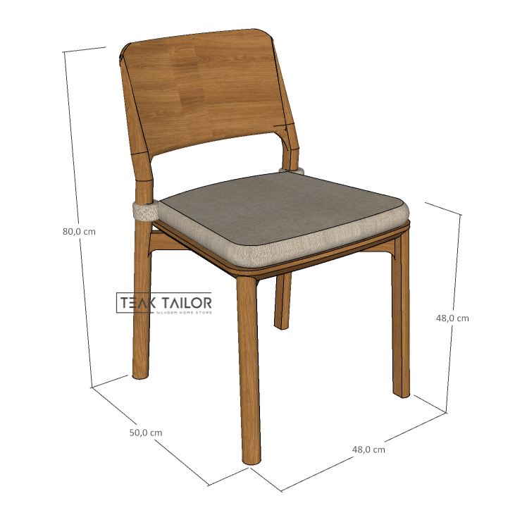 Teak Wood Dining Set with 3 Chairs & 1 Bench