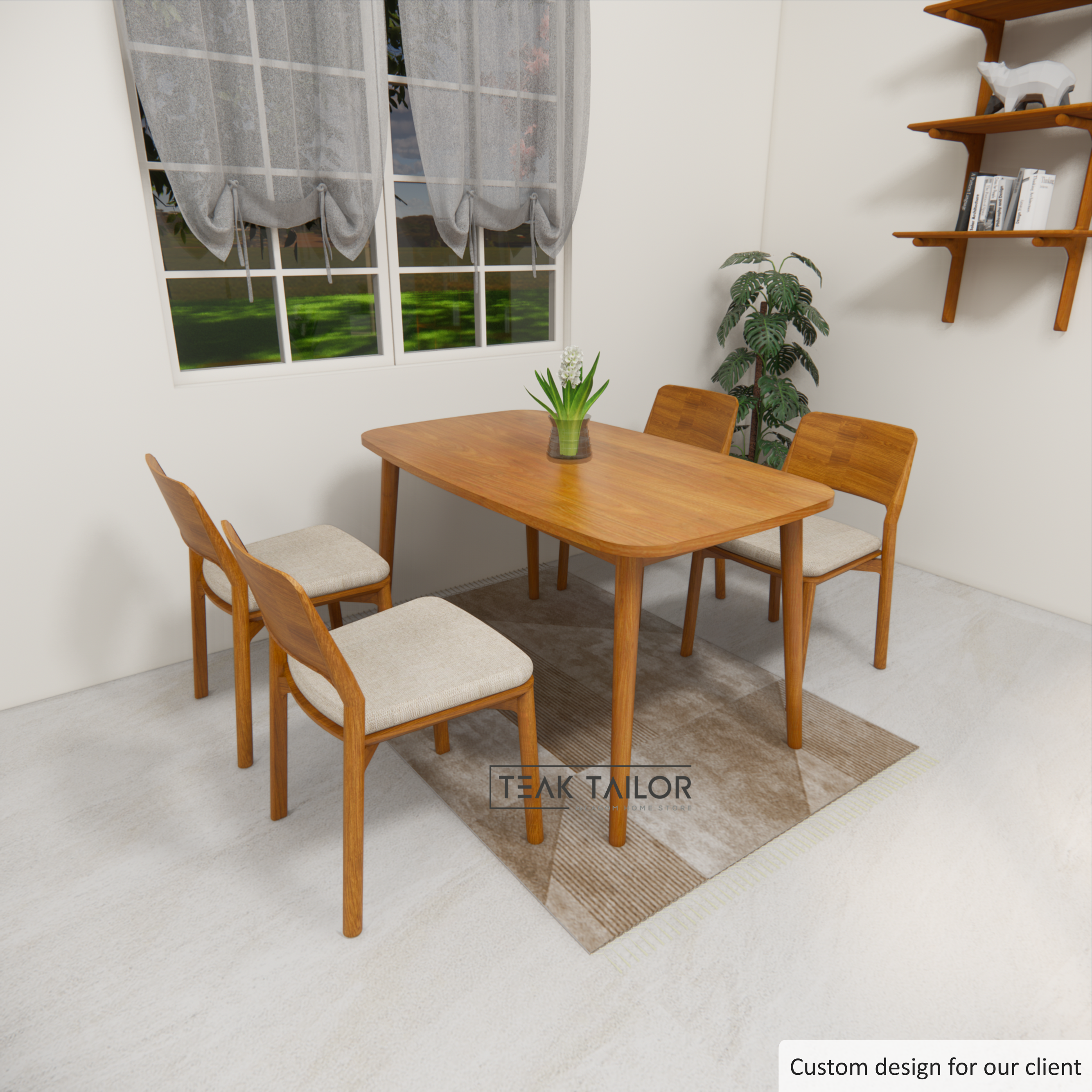 Premium Teak Wood Dining Table