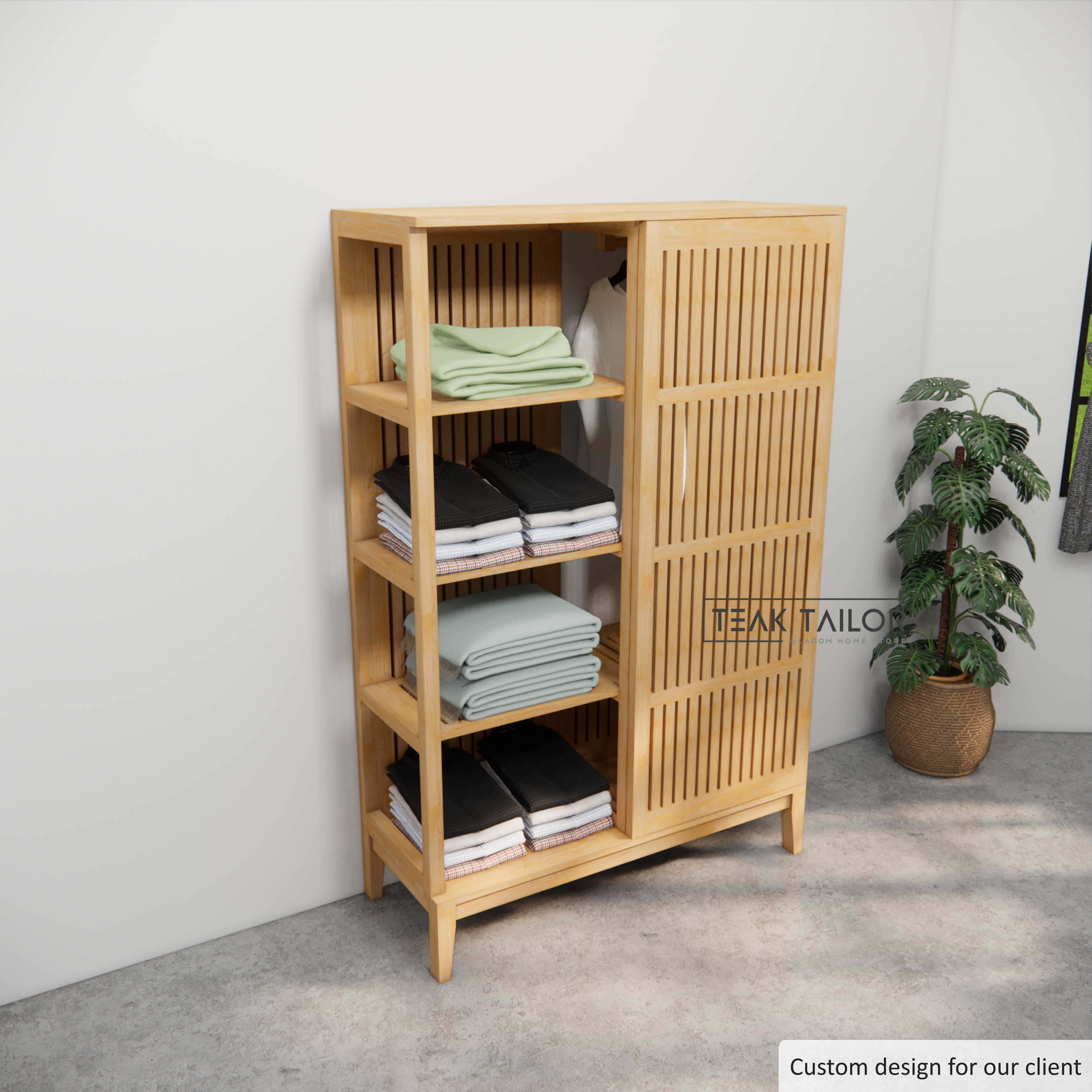 Unique Solid Teak Wardrobe