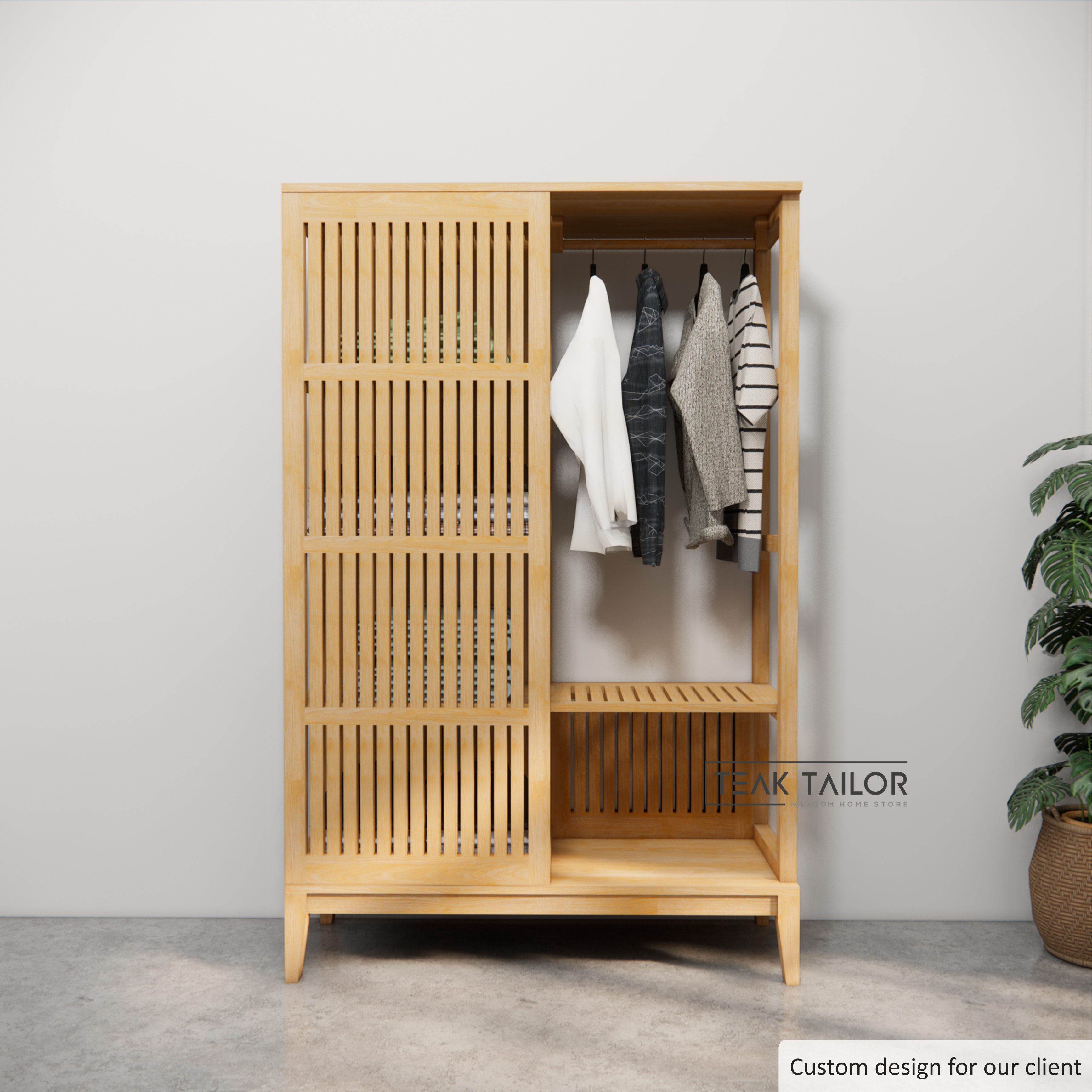 Unique Solid Teak Wardrobe