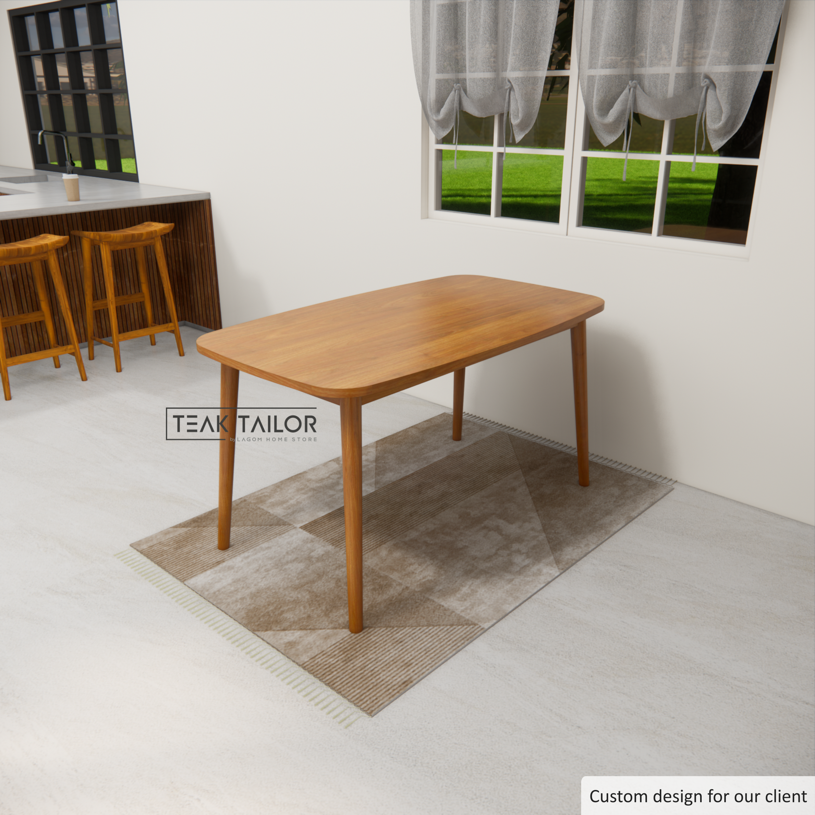 Premium Teak Wood Dining Table