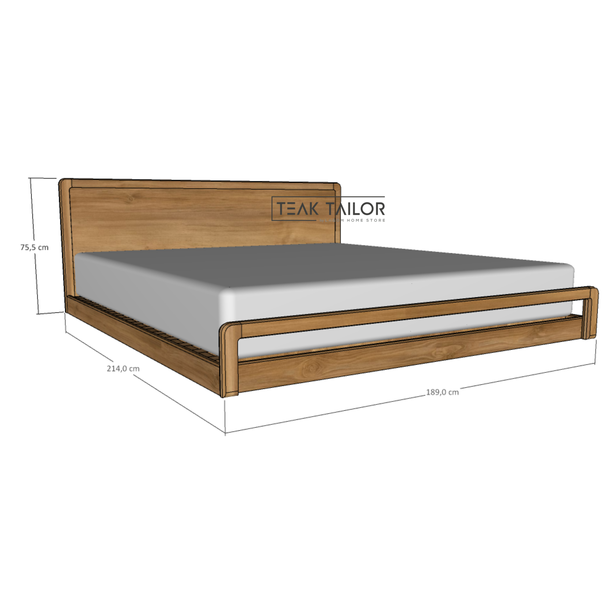 Exclusive Teak Wood Floor Bed Frame