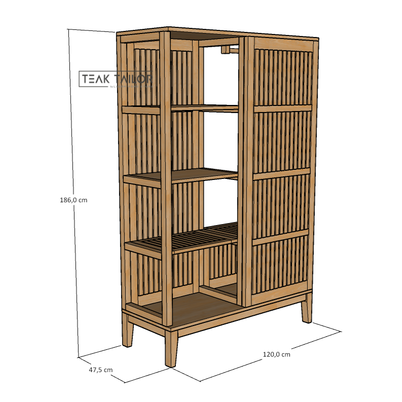 Unique Solid Teak Wardrobe