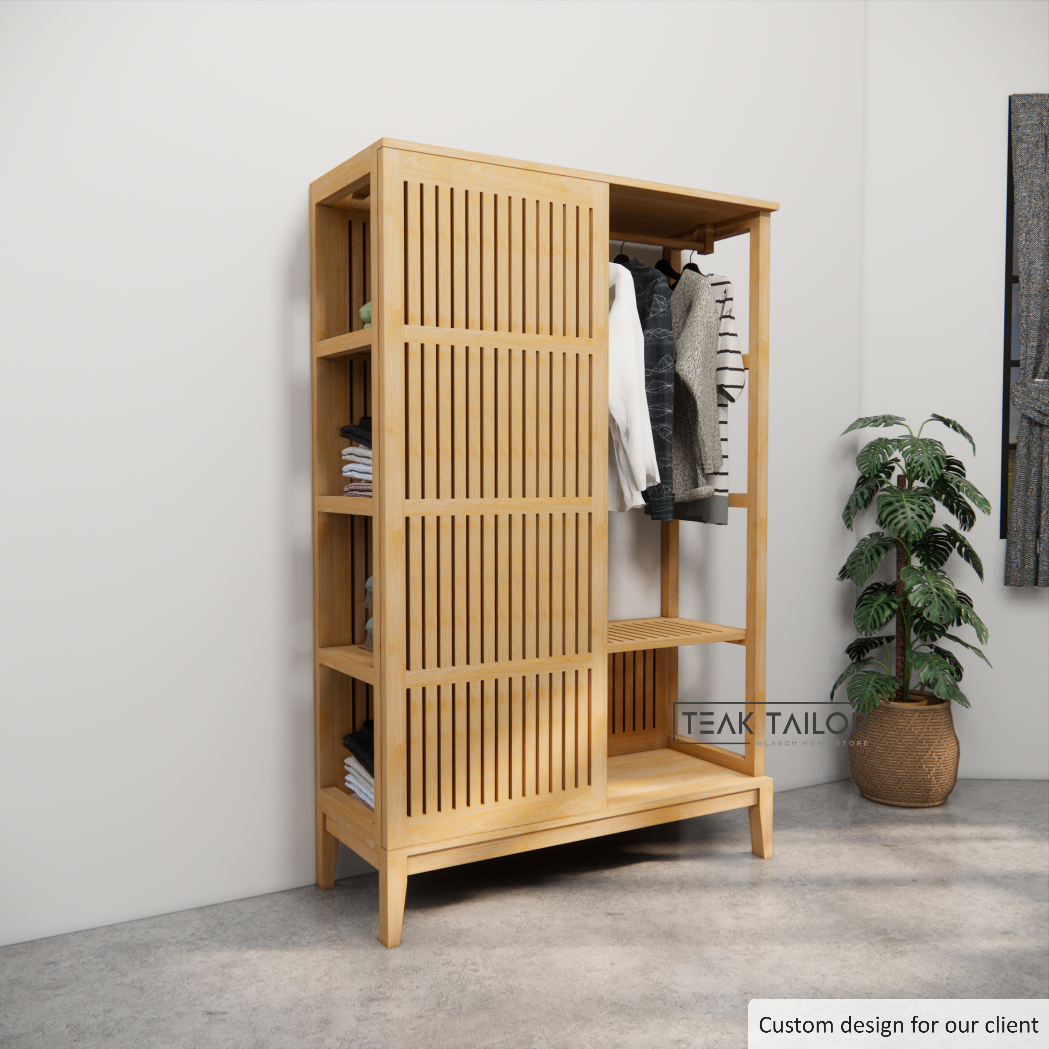 Unique Solid Teak Wardrobe