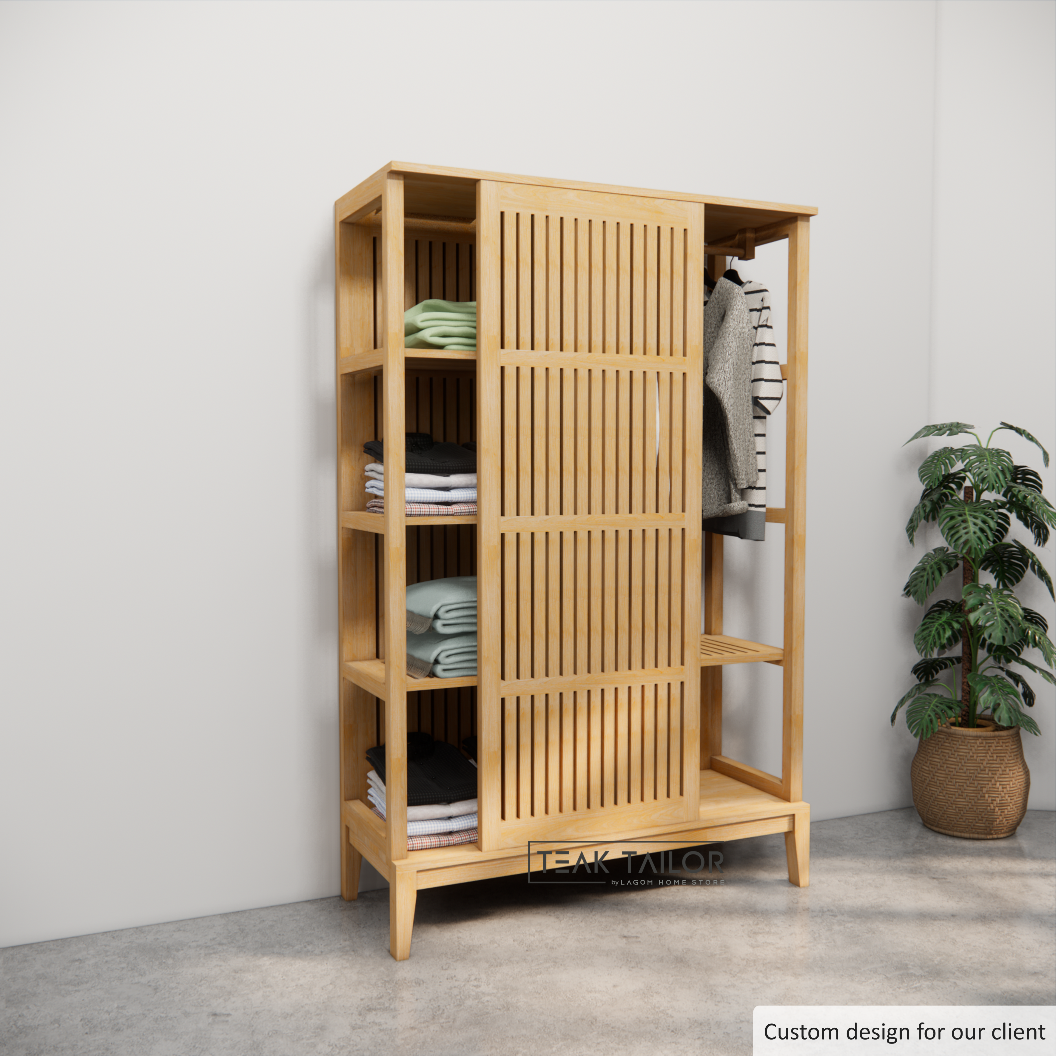 Unique Solid Teak Wardrobe